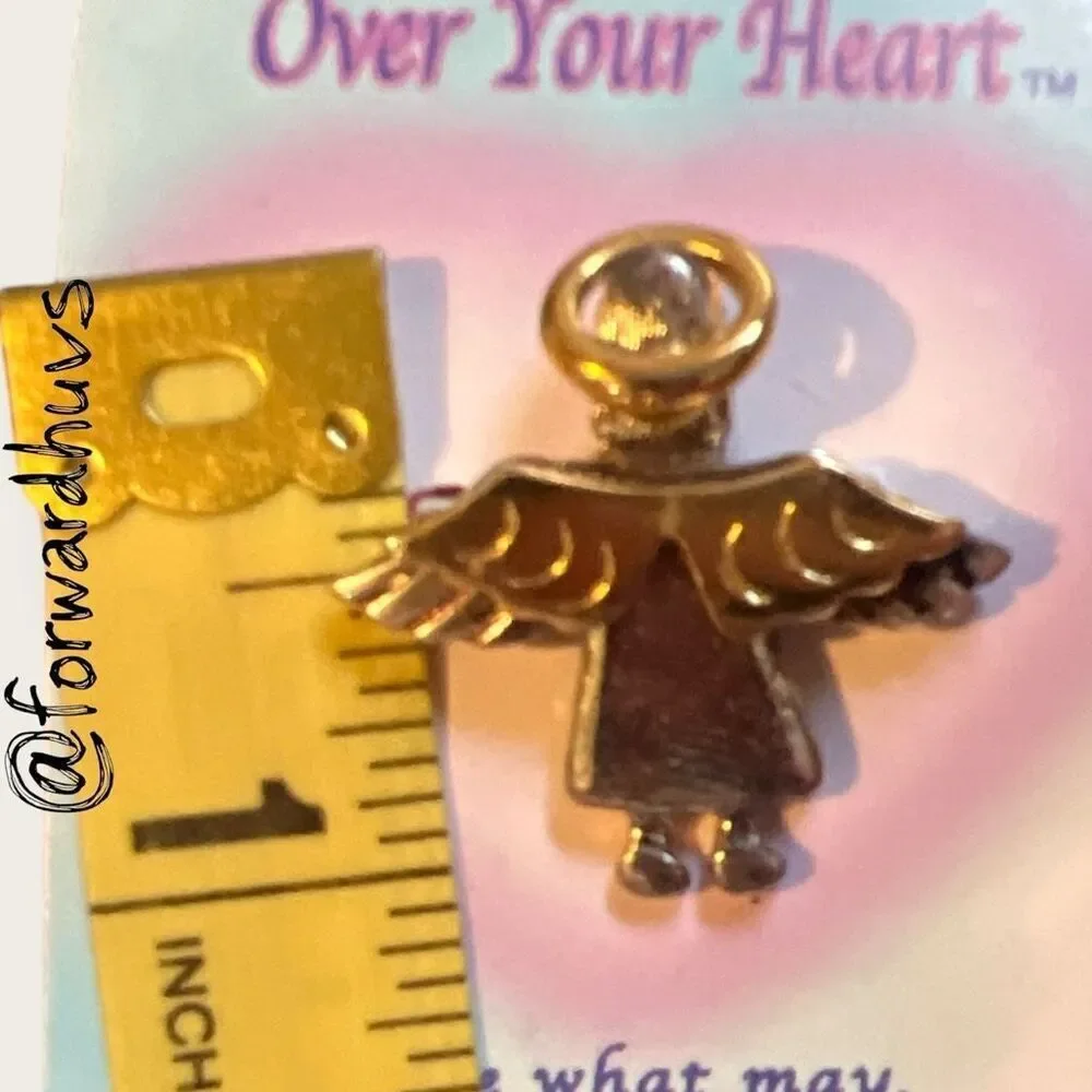 Bundle Sale 3 for $15 | Angel Pin / Pendant – Gold Tone Wings & Halo, Silver Ton
